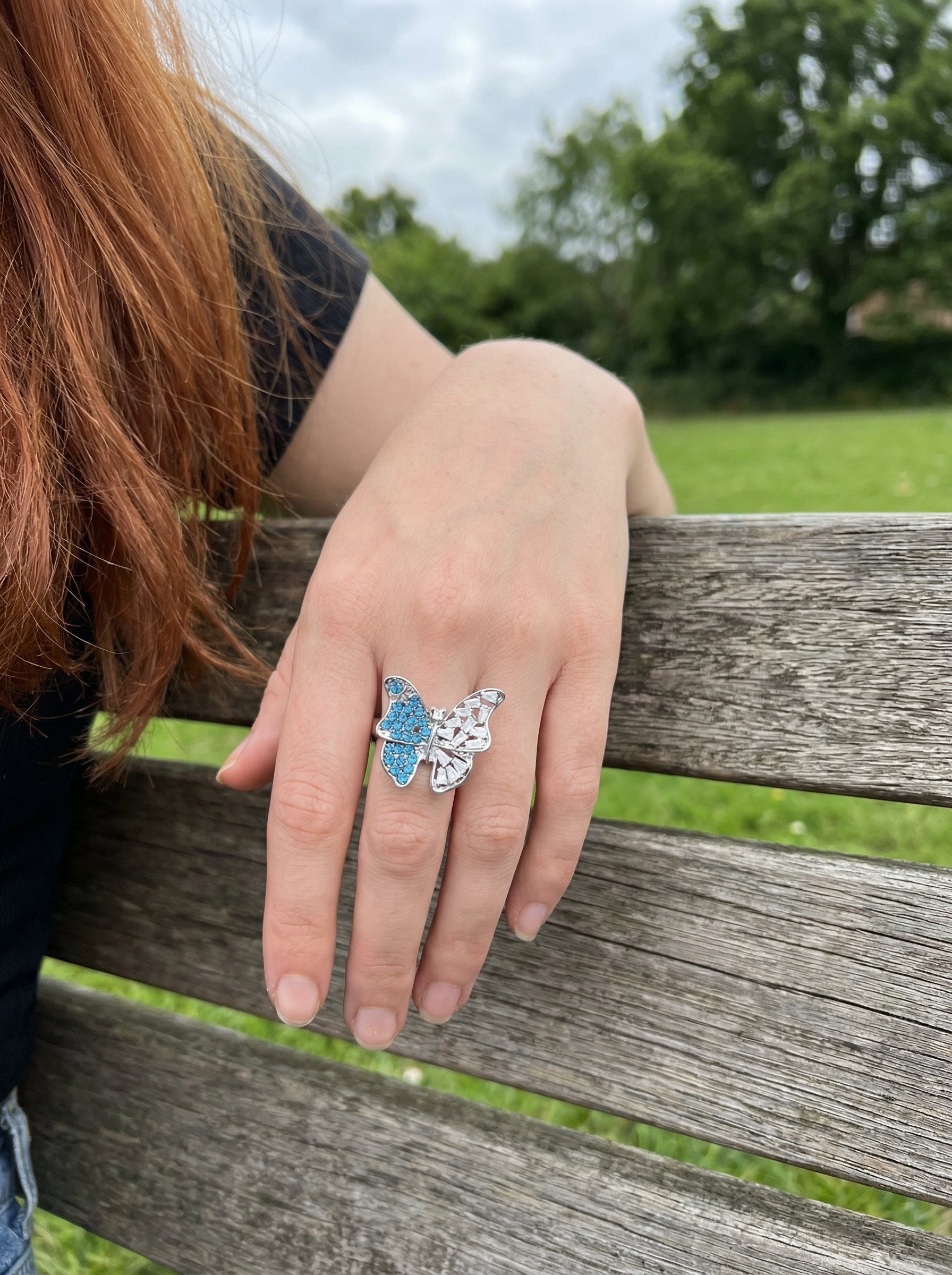 Papillon Crystal Butterfly Ring