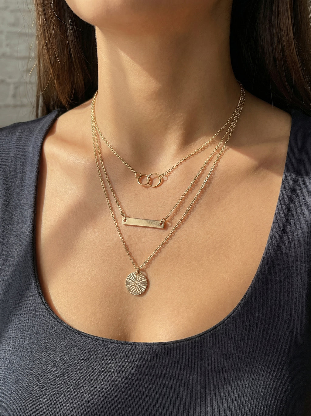 Cascade Layered Pendant Necklace