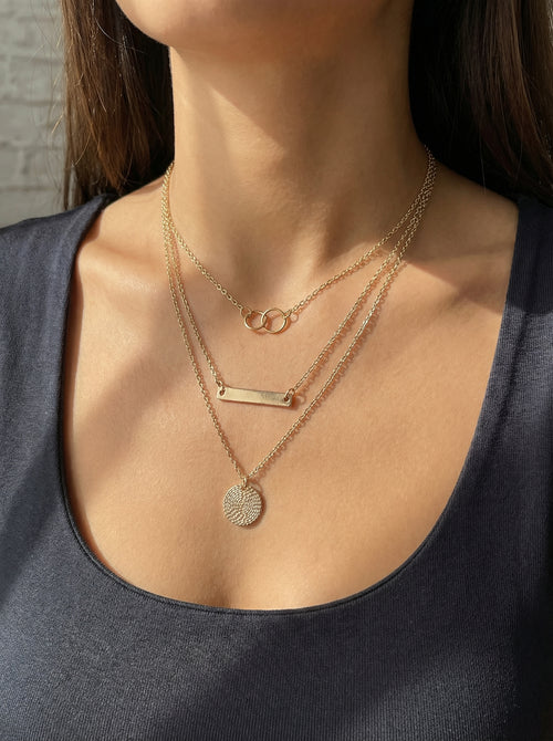 Cascade Layered Pendant Necklace