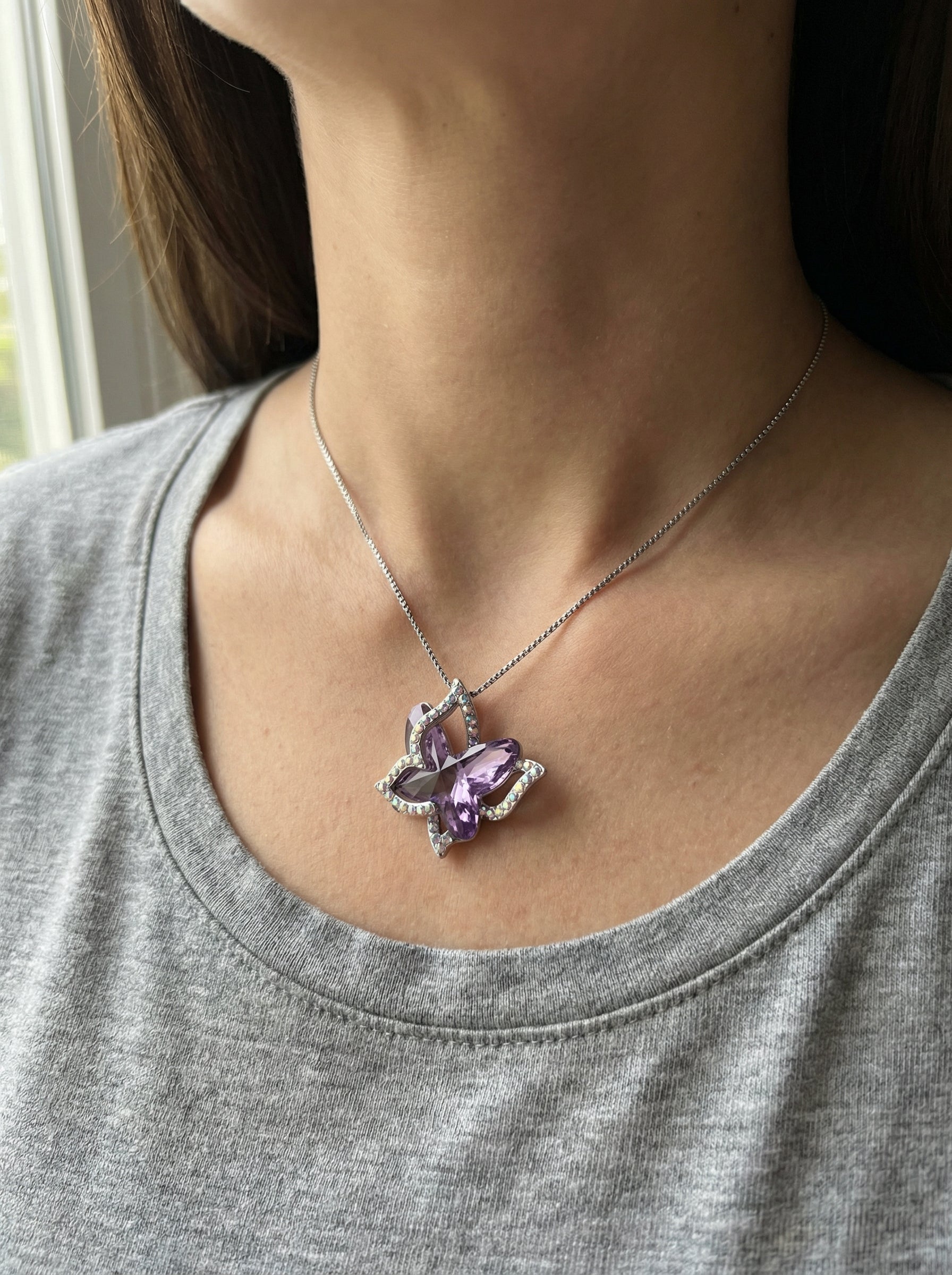 Aria Birthstone Butterfly Pendant