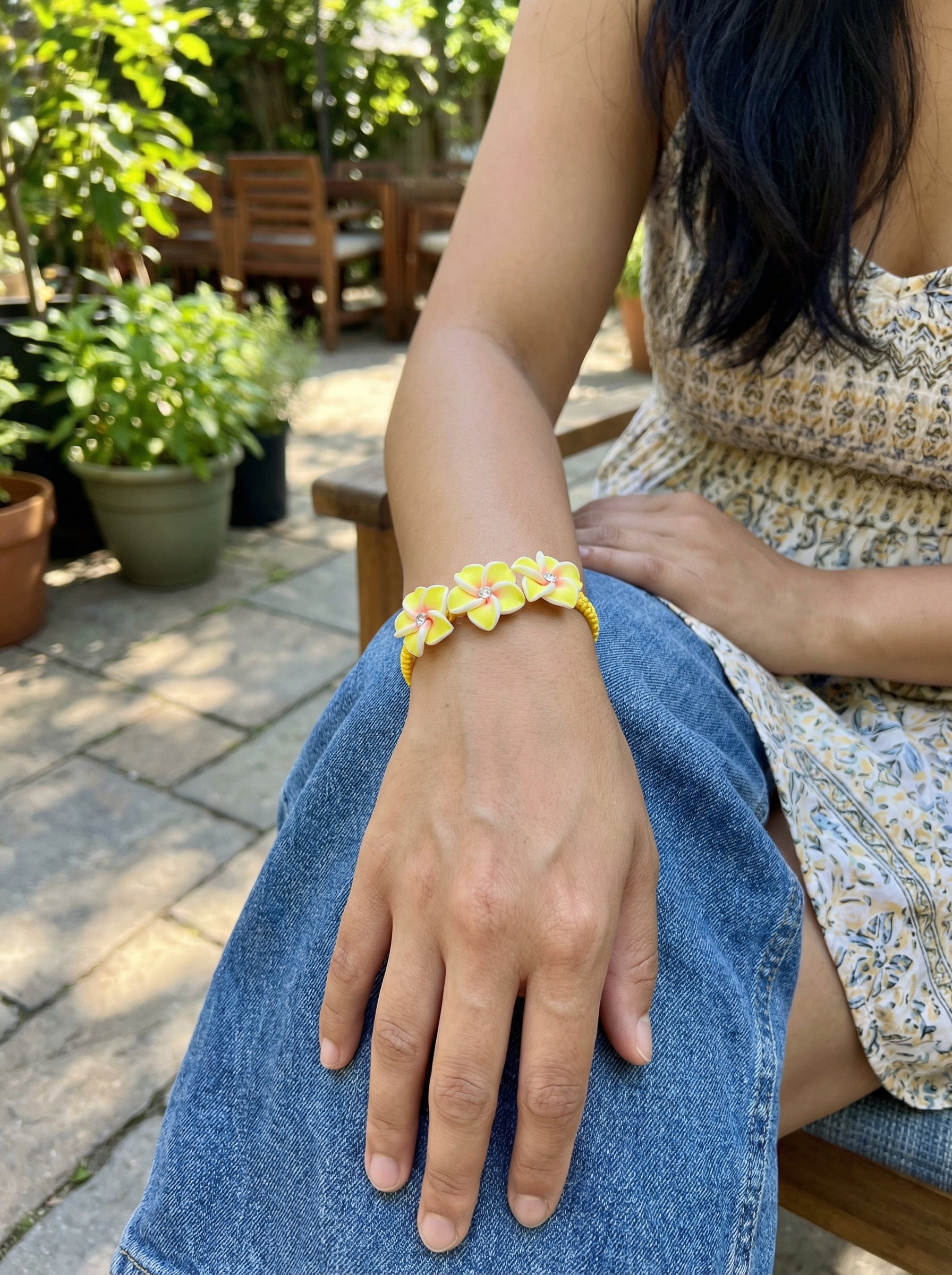 Bloom Beaded Flower Bracelet