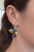 Vivid Hummingbird Drop Earrings