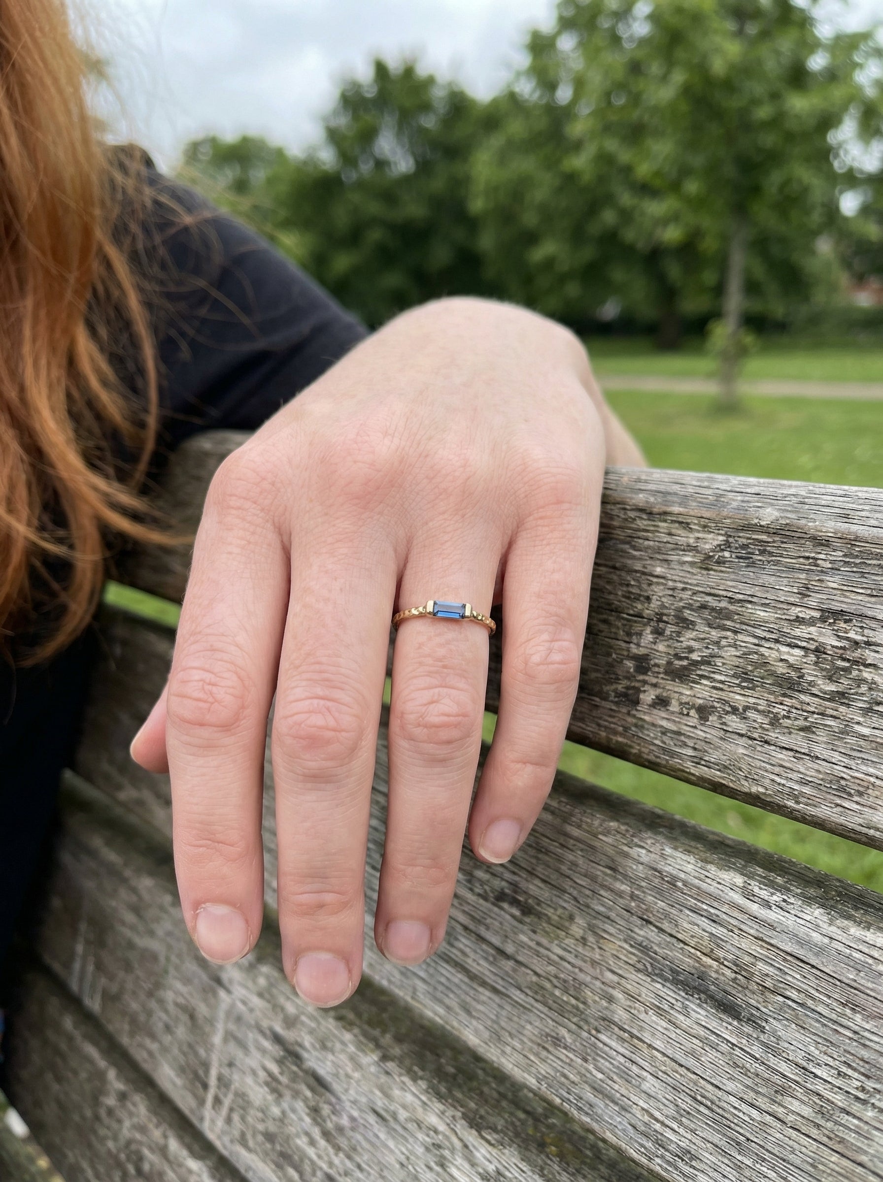 Celine Gold Zircon Solitaire Ring