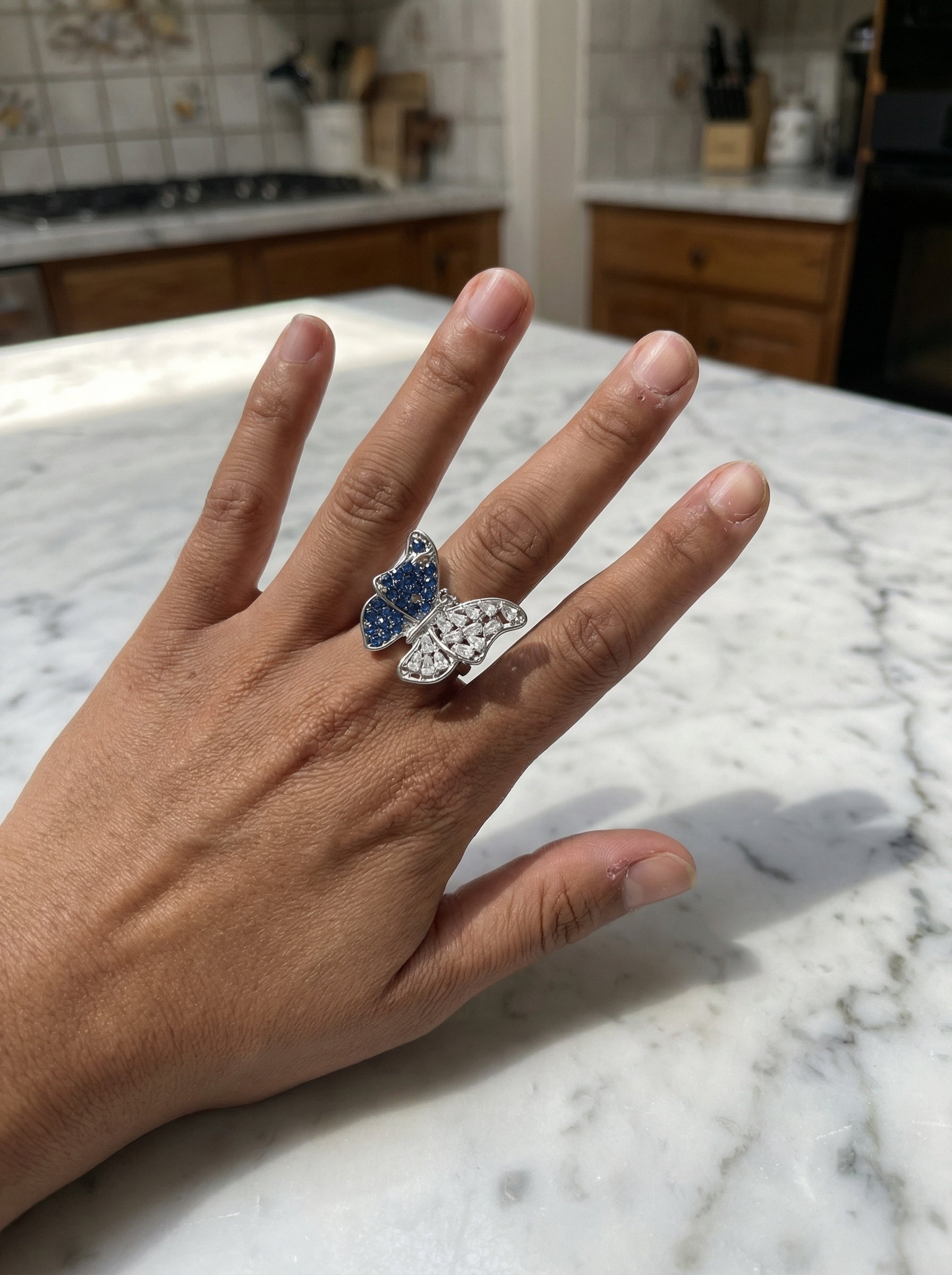 Papillon Crystal Butterfly Ring