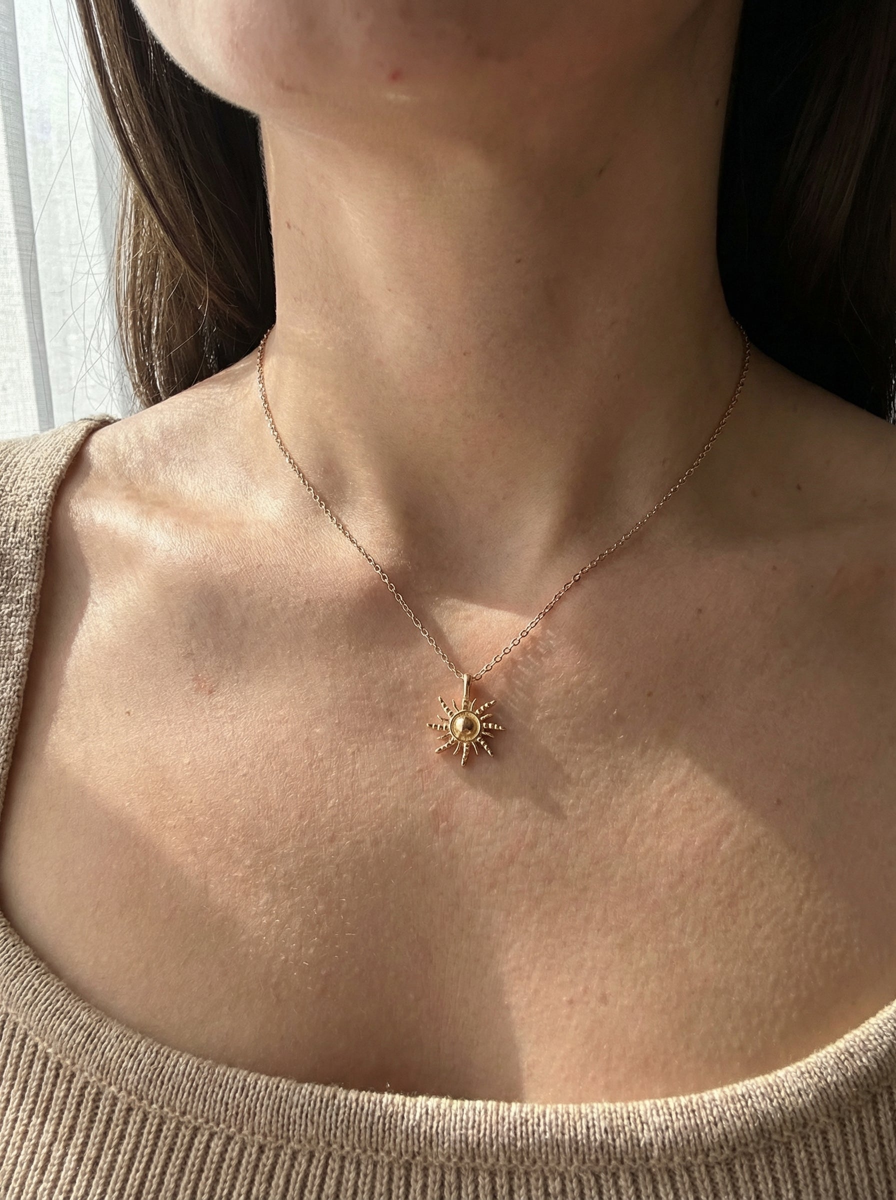 Soleil Gold Sun Pendant