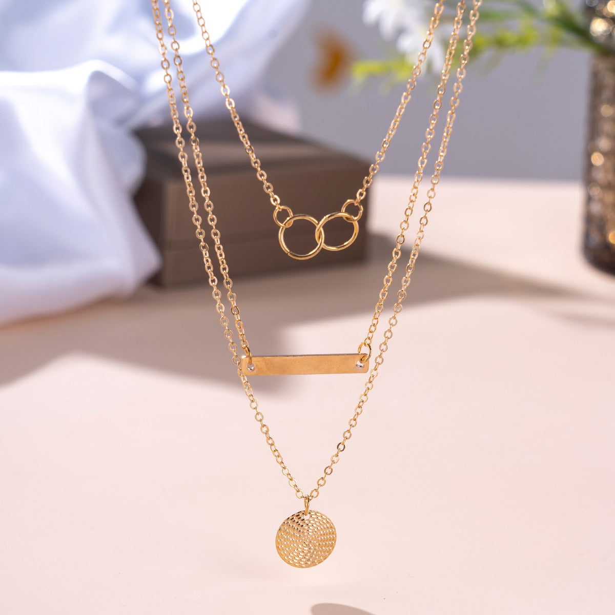 Cascade Layered Pendant Necklace