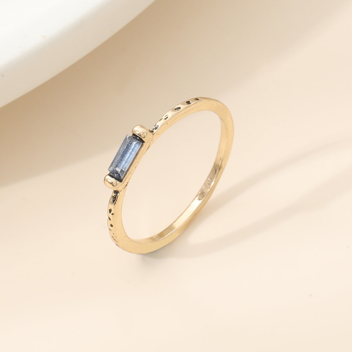 Celine Gold Zircon Solitaire Ring