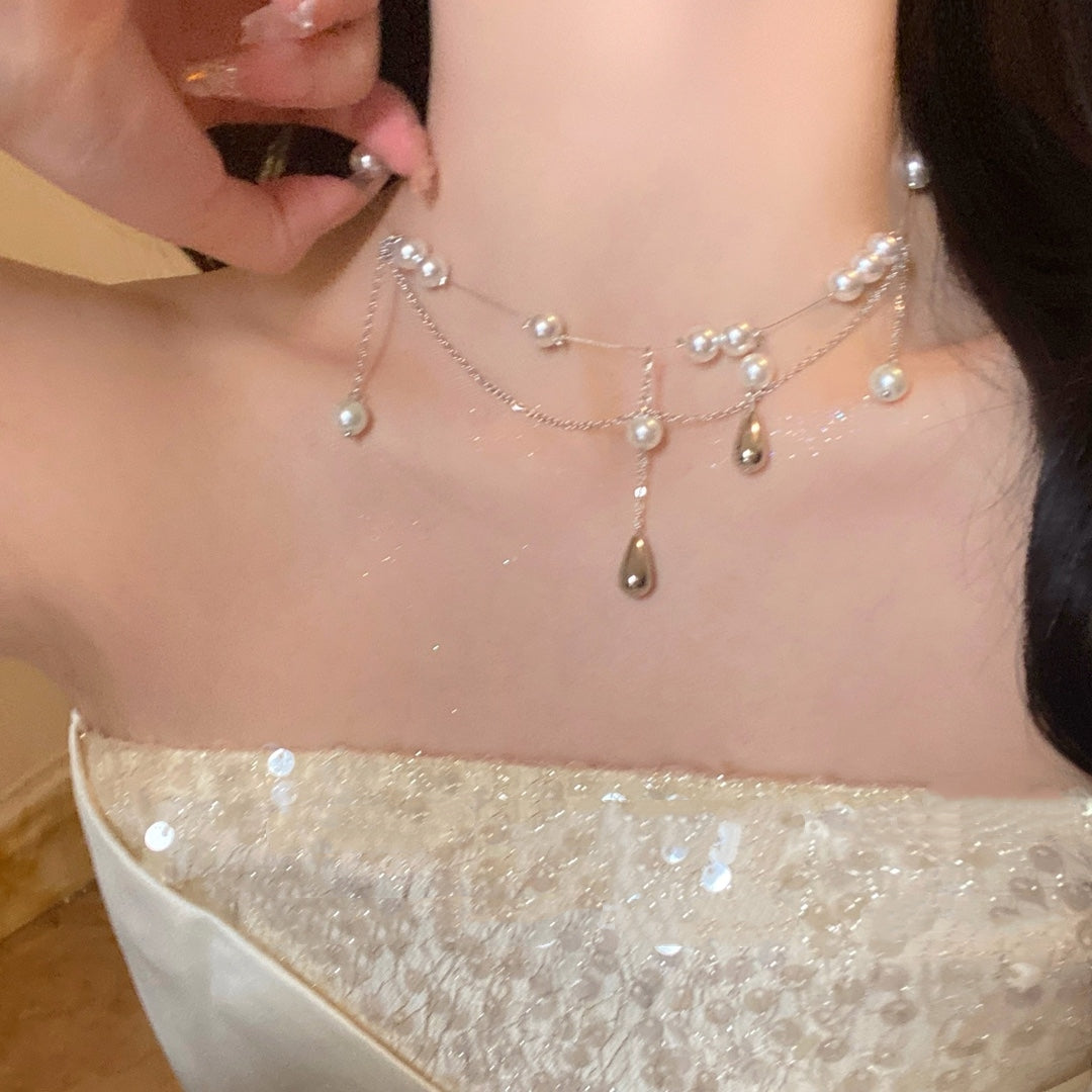 Luna Pearl Drop Necklace