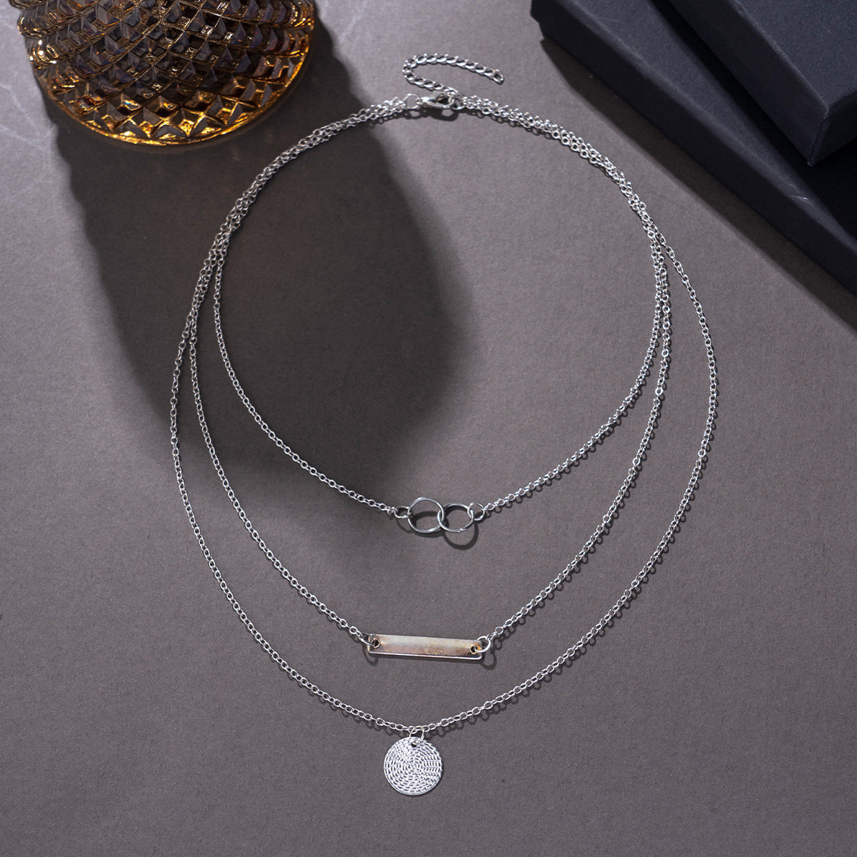 Cascade Layered Pendant Necklace