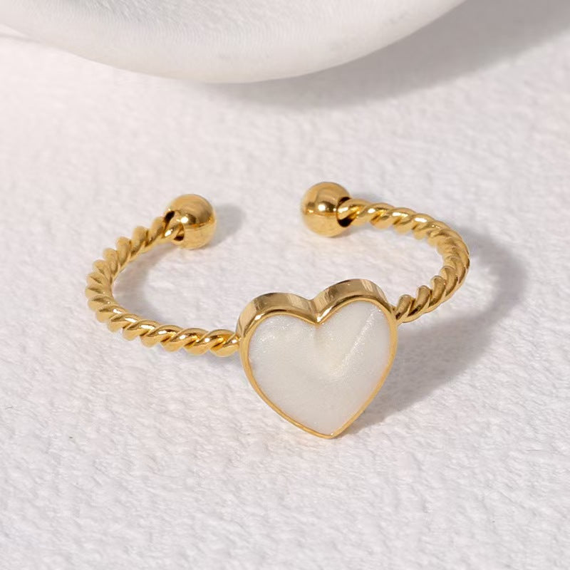 Amora Heart Enamel Ring