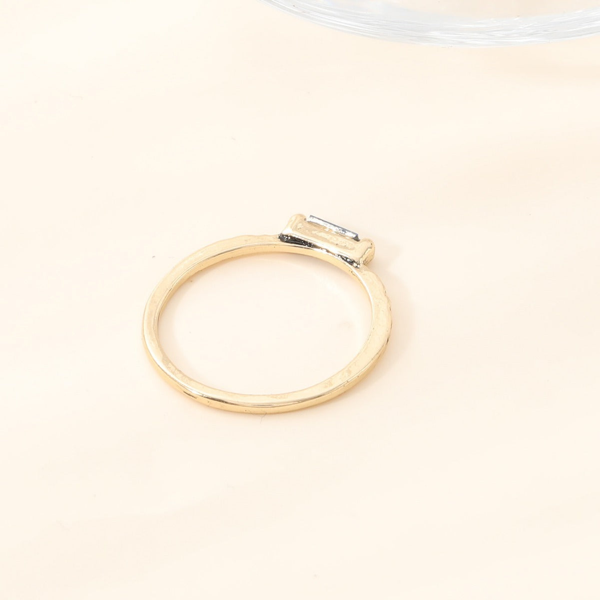 Celine Gold Zircon Solitaire Ring