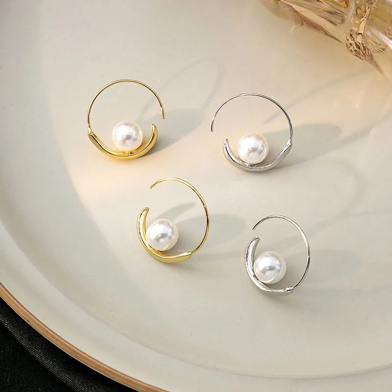 Eloise Pearl Hoop Earrings