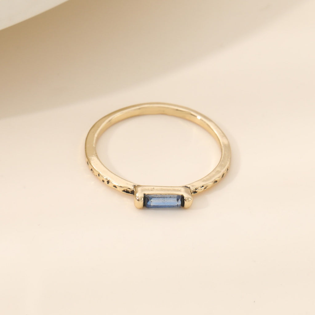 Celine Gold Zircon Solitaire Ring
