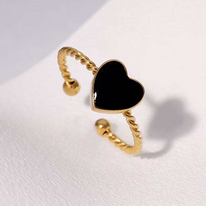 Amora Heart Enamel Ring