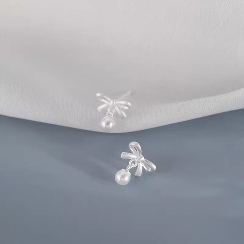 Bellaire Pearl Bow Studs