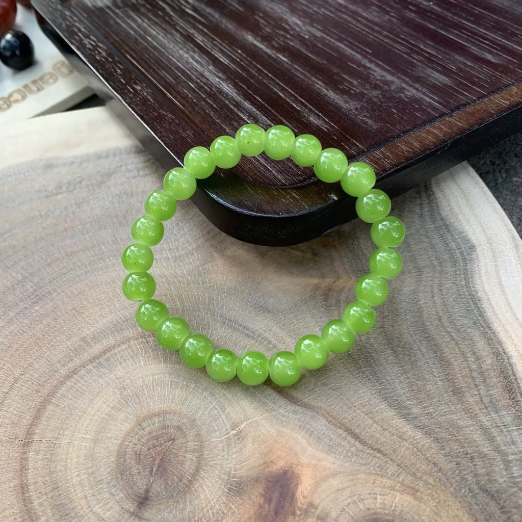 Jade Crystal Bead Bracelet