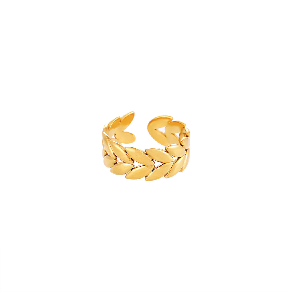 Laurel Gold Wheat Ring