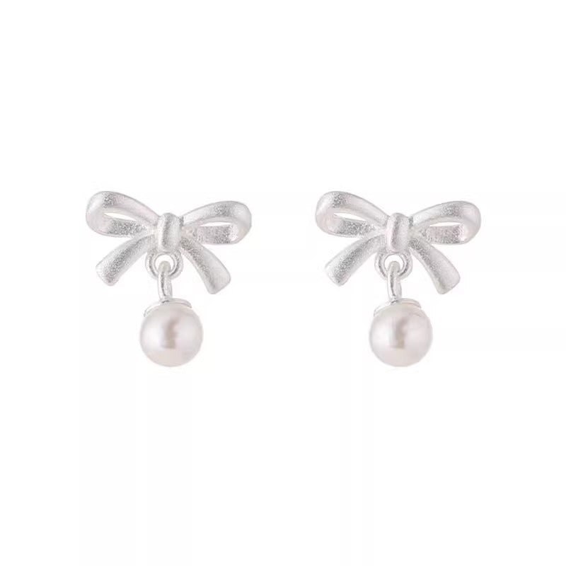 Bellaire Pearl Bow Studs