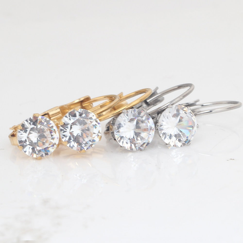 Parisian CZ Huggie Earrings