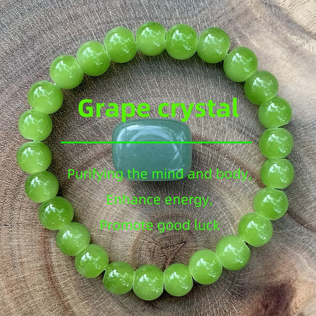 Jade Crystal Bead Bracelet