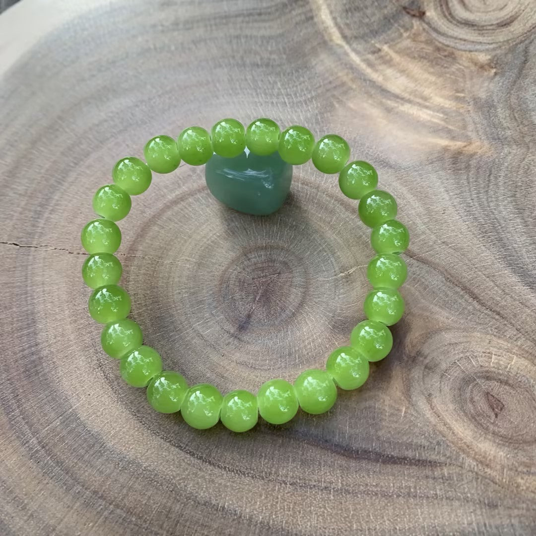 Jade Crystal Bead Bracelet