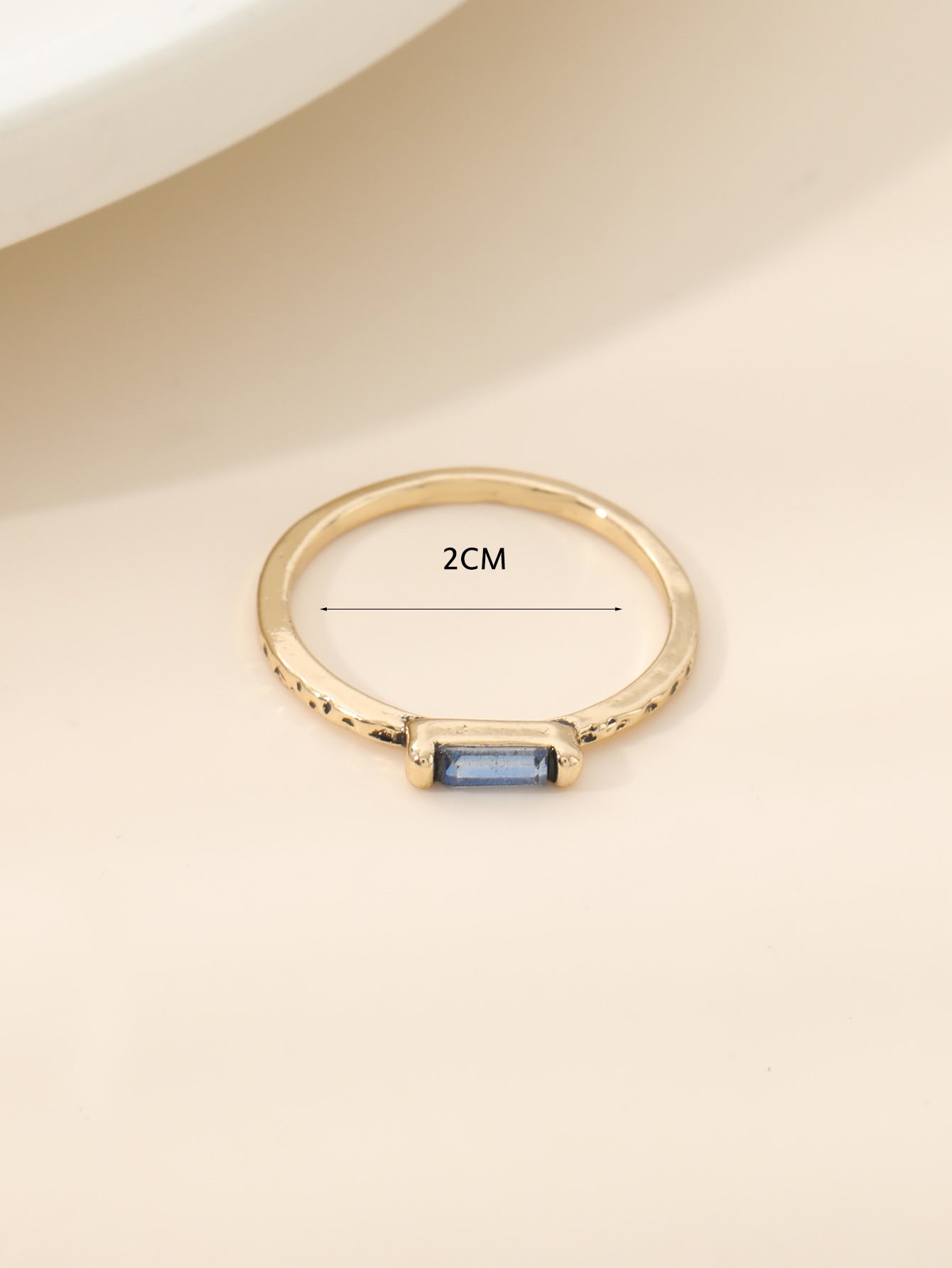 Celine Gold Zircon Solitaire Ring