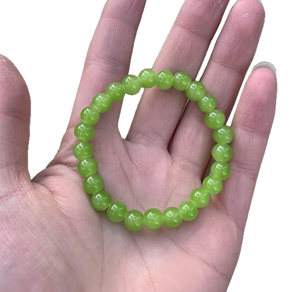 Jade Crystal Bead Bracelet